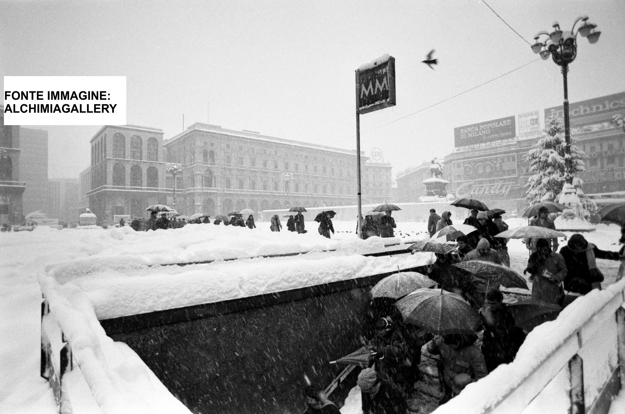 Gennaio 1985, l'inizio della nevicata secolare dell'inverno 1985. Autore Virgilio Carnisio